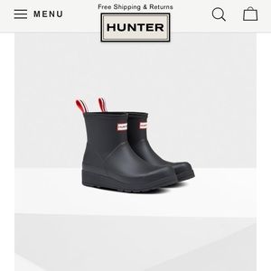 Hunter women’s original play short rain boots.